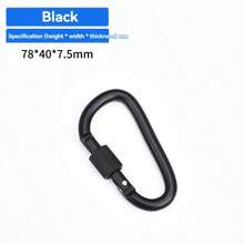 5pcs Thick 8cm Outdoor Aluminum Alloy D-Ring Buckle With Lock, Sturdy Backpack Water Bottle Clip, Keychain