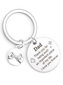 父亲节礼物，送给爸爸的圣诞节礼物，送给爸爸的生日礼物，爸爸礼物，父亲节钥匙扣，创意父亲节礼物，休闲优雅派对可爱不锈钢父亲节汽车配件包饰