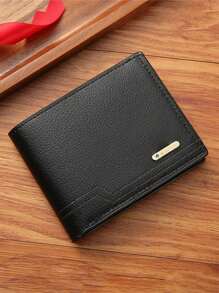 1-3 件/套男士 PU 皮革短钱包，时尚格子软钱包，大容量多卡槽，可存放大额钞票，简易硬币袋，信用卡银行卡身份证照片槽，商务休闲风格，是男士生日或伴侣的理想礼物，男女青年时尚风格 - 彩色 - 查看 10