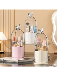 1 pieza Caja de almacenamiento de cosméticos, Caja de almacenamiento de joyas portátil, Caja de almacenamiento giratoria, Impermeable, a prueba de aceite, a prueba de polvo, Adecuado para dormitorio, baño, sala de estar, hotel, Adecuado para mujeres, madres, personas de negocios, viajeros, Decoración de escritorio, Decoración del hogar, Almacenamiento de encimera, Adecuado para regalos de Pascua, regalos de compromiso, recuerdos de boda, regalos para novias