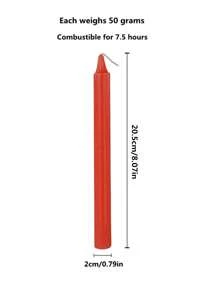 10pcs Slim Straight Candles, Regular Household Lighting Candles, Odorless White & Red Candles, Suitable For Ambiance Creation And Decoration In Bars, Restaurants, Romantic Dinners, Weddings, Birthdays, Ceremonies, Memorials, Home Decor, Power Outages, And Outdoor Camping