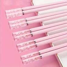 1/5 Pairs Cherry-Color Fiberglass Reusable Dishwasher Safe Chopsticks, Suitable For Home, Restaurant, Travel, Outdoor Party, Christmas, Valentine's Day Gifts