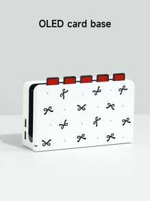1pc Caparl Polka Dot & Bow Decor Pattern Protective Case, Compatible With New 2 (2025), Switch NS/Switch OLED/Lite, Accessory Compatible With Switch 2 Console, Full Set Package, Storage Case With Card Slot, Switch Protective Cover, Romantic Gift Compatible With Switch Players