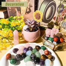 5/15/30pcs Assorted Natural Polished Stone Eggs - Bulk Gemstones For Easter Decor And Home Accessories - Vibrant Colors, Unique Shapes And Smooth Texture - Multicolor - View 3