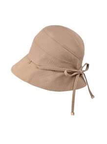 A New Japanese Summer Outdoor Sun Protection Hat Versatile And High-End Large Head Circumference Short-Brimmed Pot Hat Showing Face With Small Bow Bucket Hat Casual Casual - Multicolor - View 13