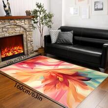 [Crystal Velvet 700g/㎡ Printed Bottom, 5mm Thick] 1 Piece Bohemian Style Solid Color Rug, Soft Anti-Slip Washable Carpet For Indoor And Outdoor, Living Room, Bedroom, Kitchen, Office, Home Decor, Doormat, Play Area Back To School