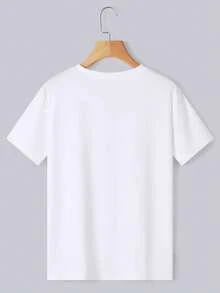女士休闲短袖圆领 T 恤 - 白色 - 查看 2