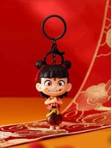 1 pieza Llavero/Decoración de mochila de PVC de alta calidad 3D de los personajes de dibujos animados anime Nezha, Ao Bing, Shen Gongbao, regalo de cumpleaños perfecto para familia y amigos