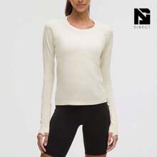 Swiftly Tech Long-Sleeve Shirt 2.0 Waist Length - Light Ivory/Light Ivory - 查看 1