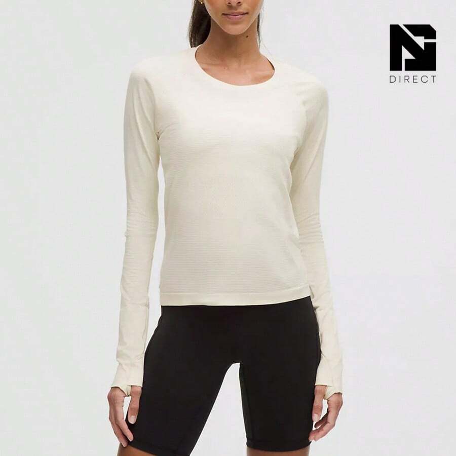 Swiftly Tech Long-Sleeve Shirt 2.0 Waist Length - Light Ivory/Light Ivory - 查看 1