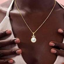Pearl Necklace For Women, 18K Gold Plated Real Pearl Pendant,  Genuine Premium AAA Top Grade Freshwater Pearl,  925 Sterling Silver Jewelry, Anniversary Birthday Wedding Gifts For Women (11mm)