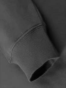 Unisex Crew Neck Sweatshirt Basic  Cold Weather Top Plain Flannel Coat Cotton And Polyester Promotion - 深灰色 - 查看 3