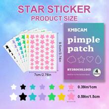 1440/960 parches en forma de estrella de hidrocloruro - 6 colores de parches para el acné veganos y libres de crueldad - Cubren granos durante la noche - Parches casi invisibles para todo tipo de piel