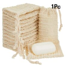 1/5 件装肥皂袋、香皂袋、剑麻肥皂袋网眼用于去角质、沐浴、擦洗
