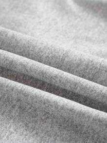 女士休闲百搭纯灰色圆领短袖 T 恤，简约日常休闲