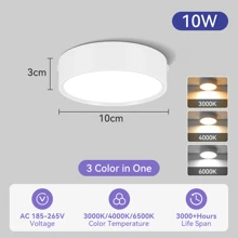 Luz empotrada para techo, Foco LED para decoración del hogar, Foco moderno para sala de estar, dormitorio, pasillo, baño, gabinete de cocina, tienda, hotel. Disponible en negro/blanco/dorado, en blanco cálido/neutro/frío, en 5W/10W/15W/25W. - Downlight de montaje en superficie - Ver 61