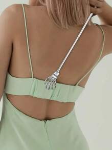 1/2 件不锈钢伸缩式背部抓痒器，配有舒适手柄 - 适合老年人和日常使用