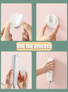 5pcs Power Strip Holder Non-Marking Wall-Mounted Holder Storage Hook Punch-Free Plug Racks Extension Sockets Seamless Power Strip Holder Power Strip Holder With Plug Hook For Organized Cords And Sundries Storage Organized Power Cord Storage Miscellaneous Storage Rack Perfect For Bedroom Kitchen Bathroom Office Home Desk Wall WiFi Router Remote Control Paper Towel Box