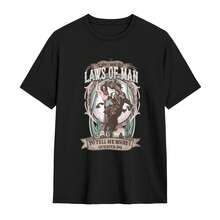 I Don't Need The Laws Of Man, Western Women's Shirts Easter Plus Size Women's Clothing Comfortable Loose Fit 100% Cotton Suitable For Spring And Summer Easter Gifts Sports Leisure Party Elegant Style - Black - View 1