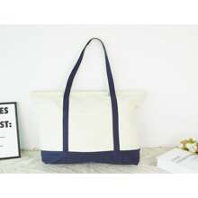 Custom Text Tote,Embroidered Tote Bag,Ironic Boat Tote,Canvas Tote Bag,Beach Bag,School Bag,Gift For Her,Best Friend Gift,Personalized Gifts - Multicolor - View 7