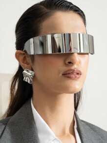 1 Peça Óculos de Moda Estilo Cyberpunk Futurista, Óculos de Fotografia Fashion Estilosos Europeus e Americanos para Mulheres, para Praia, Férias, Outdoor, Viagens