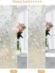 1卷花朵遮光窗膜，遮光窗膜，日夜隐私保护，遮光窗罩，防紫外线遮光，静电玻璃窗遮光膜，生日毕业典礼房间装饰家居装饰墙壁装饰浴室装饰卧室装饰房间装饰用品客厅装饰房屋装饰家居装饰客厅墙壁艺术墙纸贴纸个性化贴纸 - 彩色 - 查看 11