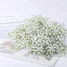 Pure White Real Touch 1pc/12pcs/18pcs/30pcs Artificial Gypsophila Flowers - Suitable For Wedding Bride Engagement Home Scene Flower Arrangement, Mother'S Day Decoration, Home Decor - Multicolor - View 6