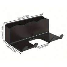 1 件，壁挂式吹风机架，免钻马桶架和浴室收纳架，浴室吹风机收纳架，免钻浴室放置架，墙壁收纳支架，壁挂式吹风机挂架 - 彩色 - 查看 2