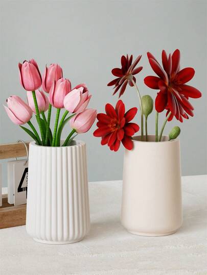 北欧花瓶混凝土水泥石膏铸造模具DIY环氧树脂花盆笔筒硅胶模具干花花瓶粘土模具家居装饰石膏模具手工礼品