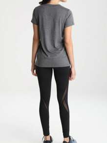 Women's Summer Casual Sweetheart Neck Basic Tee Shirt For Fitness, Running, Yoga, Outdoor, Short Sleeve Butterfly Print T-Shirt, Sports & Leisure
