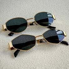 2 peças Óculos de Moda Feminina com Lentes PC em Formato Oval - Estilo Y2K, Adequado para Praia, Férias e Uso Casual, Verão, Praia, Ao Ar Livre, Viagem