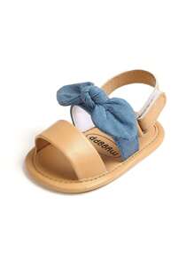 Infant Girls Summer Sandals Princess Dress Wedding Flats Shoes Newborn Toddler Soft Non-Slip Sole First Walker Crib Shoes White Gift Infant Shoes Are A Very Popular Choice For Infant Gifts, Often Symbolizing Purity, Cuteness, And The Beginning Of A New Life - Blue - View 4