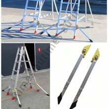 1 Pair Of Stabilizer Legs For Extension Ladders With Anti-Slip Rubber Feet, Supporting Up To 440 Lbs Load Capacity