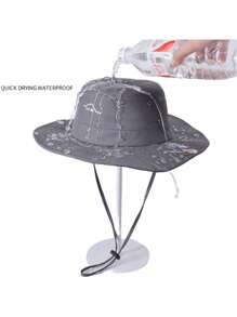 Herren einfarbiger Lässig Nylon UV-Schutz wasserabweisender schnelltrocknender Fischerhut