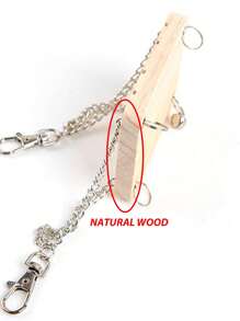 1 cái/2 cái Võng treo bằng gỗ, Cầu treo chuông chống trượt cho thú cưng nhỏ, Thích hợp cho mọi mùa - Màu be - Xem 9