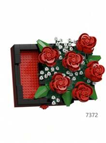 687 piezas Bloques de construcción de ramos de flores con soporte y caja sorpresa - Perfecto para decoración del hogar de adultos de 14 años en adelante, Día de San Valentín, regalos de cumpleaños, regalos para amantes, amigos, familia, regalos festivos, regalos del Día del Padre, regalos del Día de la Madre, regalos de boda, decoraciones de boda, regalos de graduación