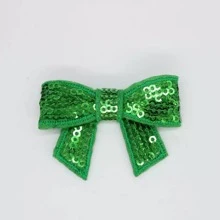 5pcs Bowknot Flower Beaded Sequin Cloth Patches, DIY Decorative Patches For T-Shirts, Clothes, Trousers, Hand-Sewing