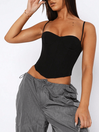 Femmes Sexy Crop Cami Corset Bustier Top Parfait Pour L'été, Les Fêtes, Les Vacances, La Plage, Le Jardin
