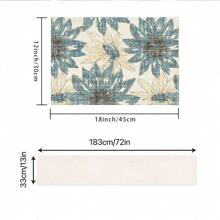 1pc/1set Sunflower Pattern Linen Placemats, Tablecloth And Table Runner Set, 12"X18"/13"X72" Seasonal Kitchen Dining Table Decor, Party & Home Decoration - Multicolor - View 3