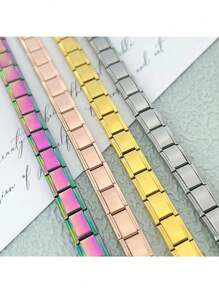 2025 Bulk TOP 18 Whole Piecesl Modular Charms Italian Links Fit 9mm Stainless Steel Elastic Bracelet Wholesale Making Jewelry Summer, School - A - View 11