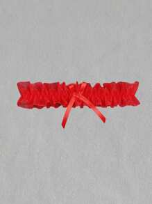 Cinta-liga de Tule Transparente Íntima com Borboleta, Anéis de Renda Elástica para Coxa, Acessórios de Noiva e Casamento, Colar e Braceletes para Perna, para Rave