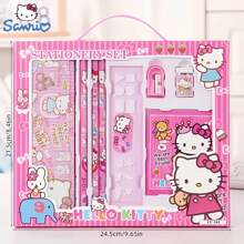 Sanrio Sanrio Stationery Set, New Stylish KT Cat Pen, Ruler, Pencil Case Set, Elegant Stationery Gift Set, Ideal Gift For Friends, Women, Christmas, Birthday, Valentine's Day, Easter, 2025 New Year, Back To School Supplies