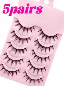 5 Pairs Miss Wink B09 Lashes, Thick, Curly, Fluffy, Fine And Natural Style, Suitable For Daily Makeup, Going Out, Parties And Gatherings