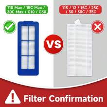 适用于 Eufy 15C Max、G32 Pro、11S Max、G30、30C Max、G20 机器人吸尘器的替换部件，包括：1 个主刷卷、6 个侧刷、5 个一体式过滤器、1 个清洁工具