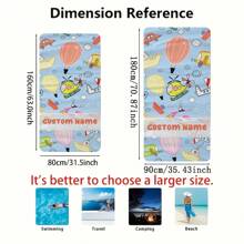 1pc Helicopter Printed Beach Towel, Customized Name, Super Soft Microfiber, Multipurpose Towel, Machine Washable, Highly Absorbent, Great For Travel, Camping, Beach, Swimming Pool, Perfect Gift Summer,Holiday