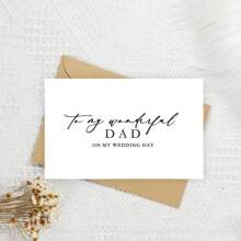 To My Wonderful Dad, On My Wedding Card, Minimalist Wedding Day Card Set, To My Parents Wedding Day Card - Multicolor - View 11