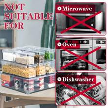 THELIFE 14/7 Stücke stapelbare Aufbewahrungsbehälter-Set für den Kühlschrank, mehrstufige Kühlschrankaufbewahrungsboxen mit Deckel und Abtropfplatte für Obst, Gemüse, Snacks, geeignet für Kühlschrank, Schränke & Schubladen, tolles Geschenk