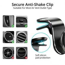 Magnetic Car Phone Holder Clip Air Vent Clip Mount Mobile Cellphone GPS Support For Xiao Mi I Phone Hua Wei Sam Sung Phone Car Stand Compatible With IPhone, Android Phone, Gift For Birthday, Family, Friends For Summer Air Vent Phone Holder, Car Accessories