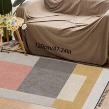[Crystal Velvet 700g/Sq.M, Retro Printed Bottom, Thickness 5mm] 1pc Living Room Carpet, Bohemian Style Carpet, Solid Color Carpet, Soft Anti-Slip Machine Washable Carpet, Suitable For Indoor & Outdoor Living Room, Bedroom, Kitchen, Office, Home Decor Carpet, Traditional Office Chair Carpet Back To School