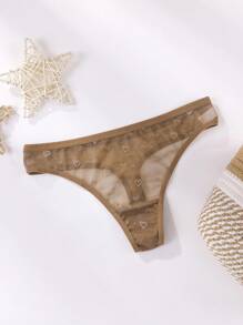 5 条装 女士夏季无缝蕾丝丁字裤性感低腰内裤舒适透气内衣内裤